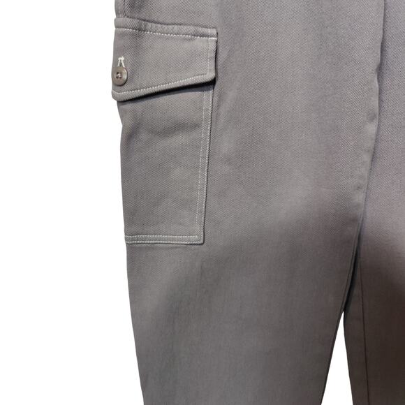 NWT Wilfred Aritzia Sz 8 Modern Cargo Pants Purple Slate Barrel Leg High Rise - Picture 2 of 10